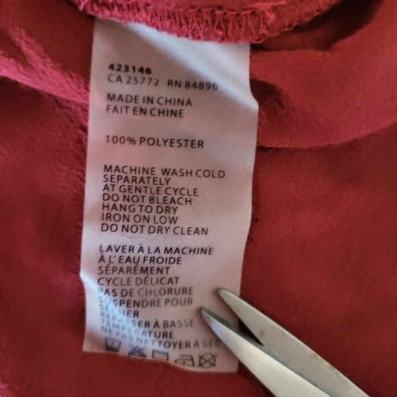 Dex Women's Sleeveless Red Tank Top, Size Large - Picture 4 of 4